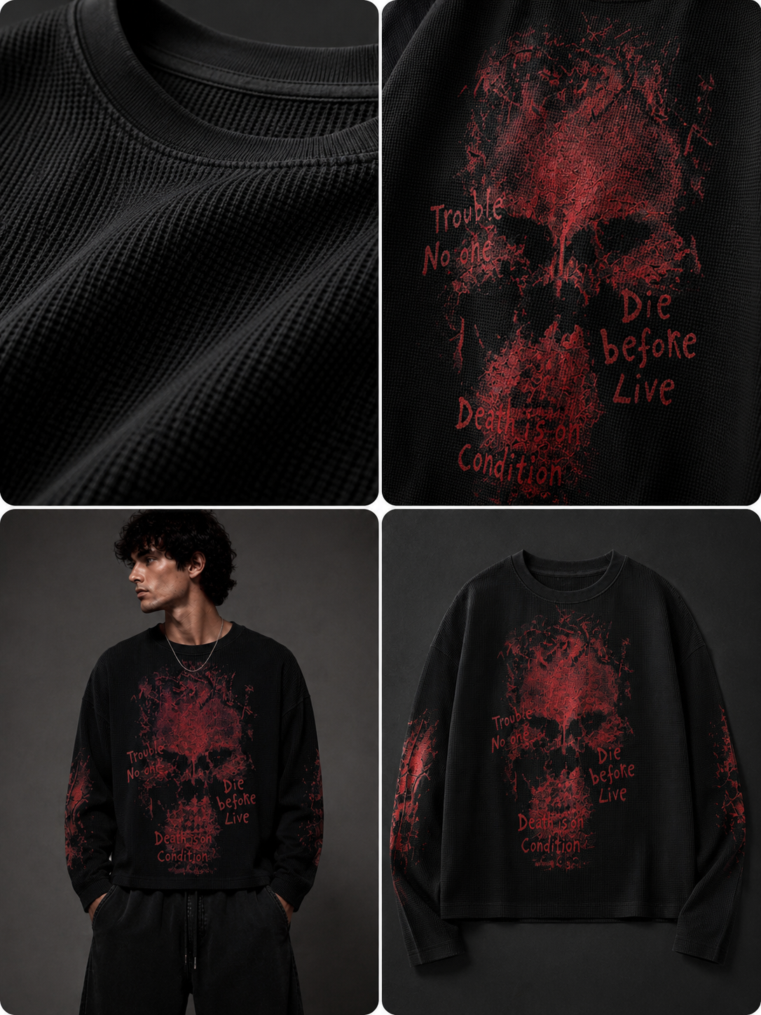 Die Before Live Waffle Tee