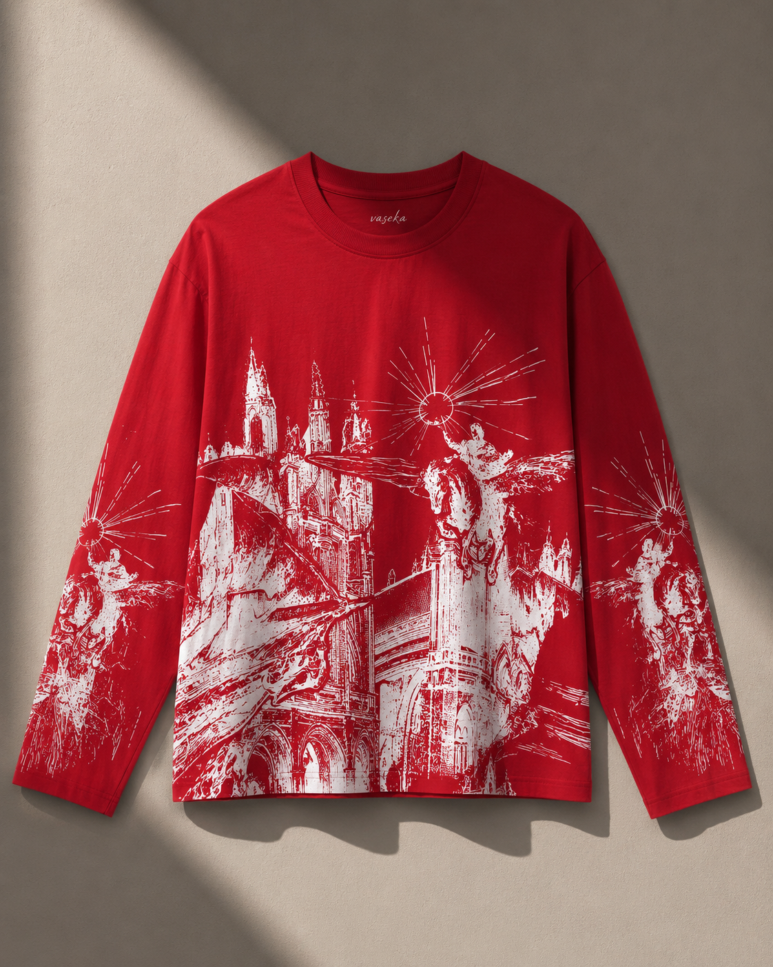 Dark Rider Red Long Sleeve Tee