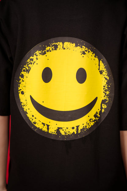 SMILE BLACK OVERSIZED T-SHIRT