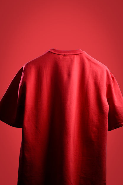 MANIFEST RED OVERSIZED T-SHIRT
