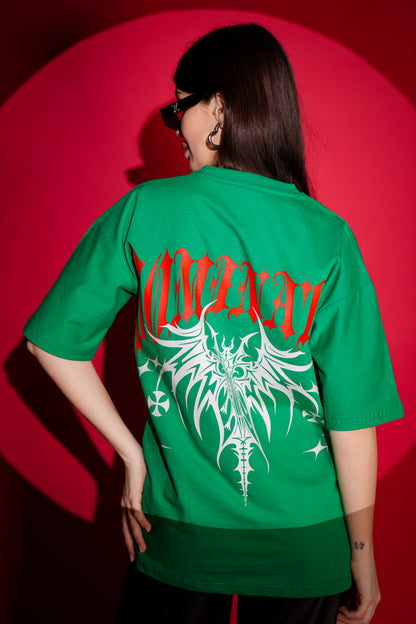 DOMINATE GREEN OVERSIZED T-SHIRT