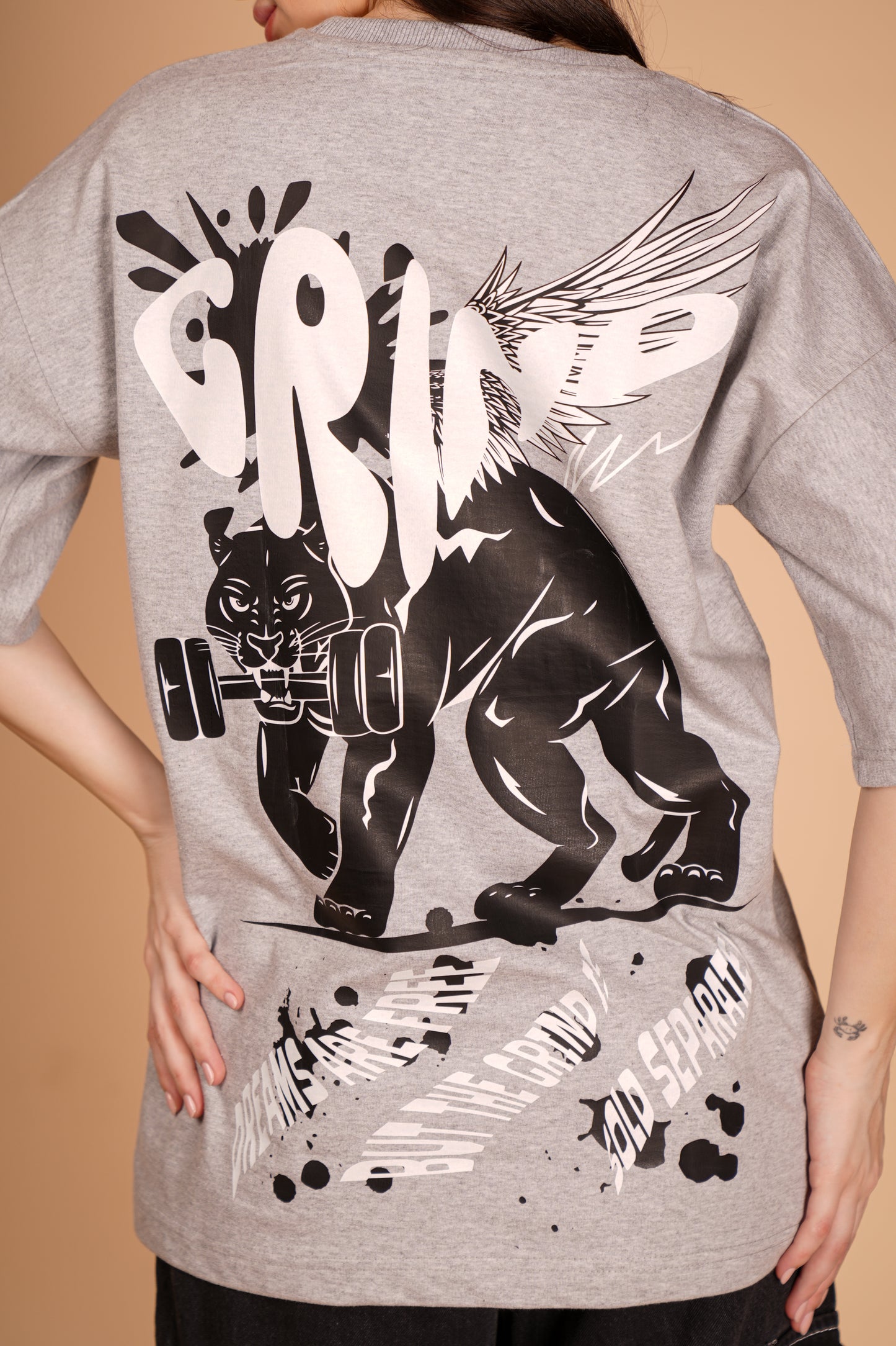 GRIND PUMP COVER DROP-SHOULDER T-SHIRT