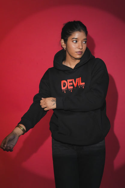 DEVILISH BLACK HOODIE