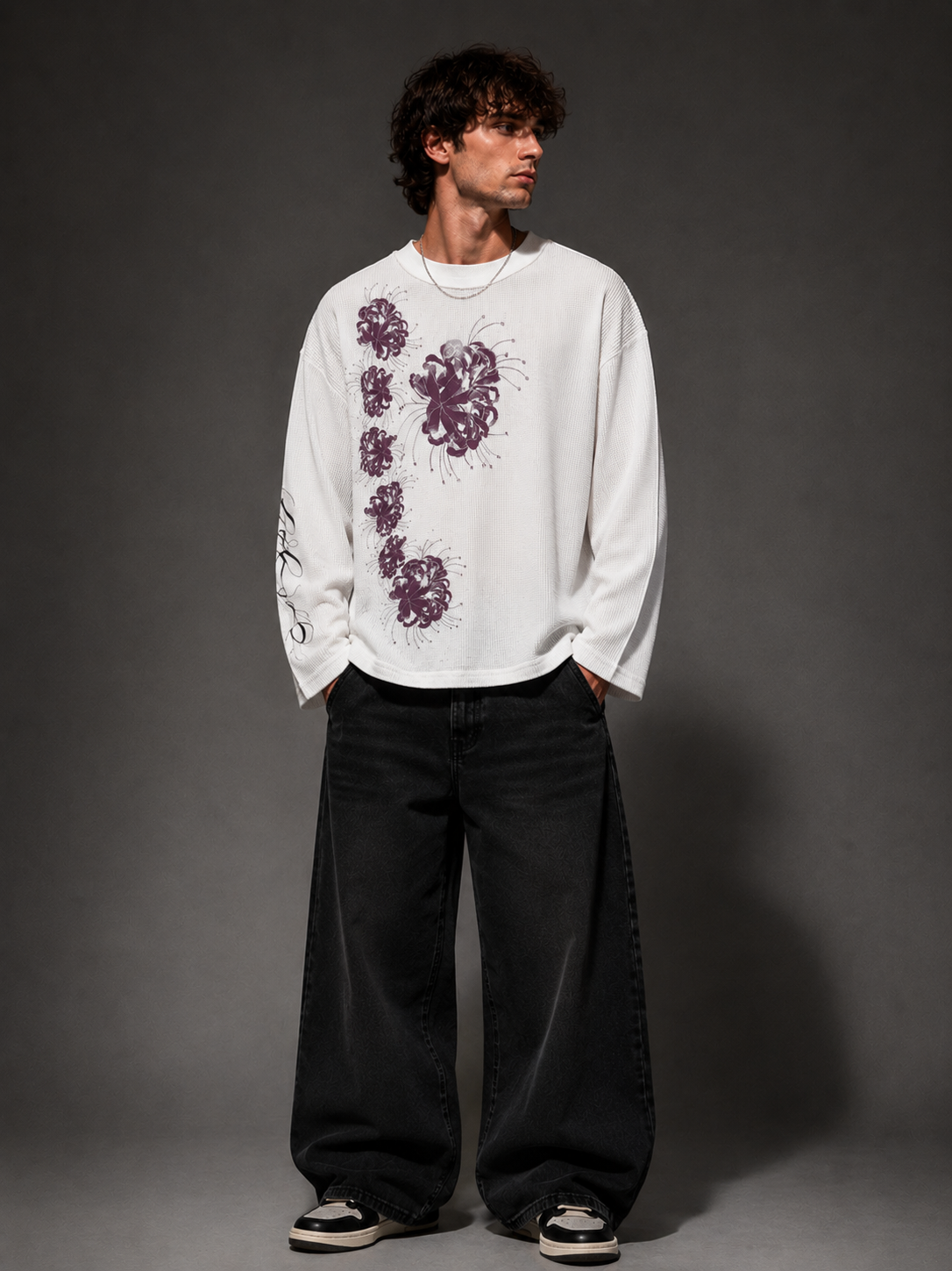Shadow Floral Waffle Tee