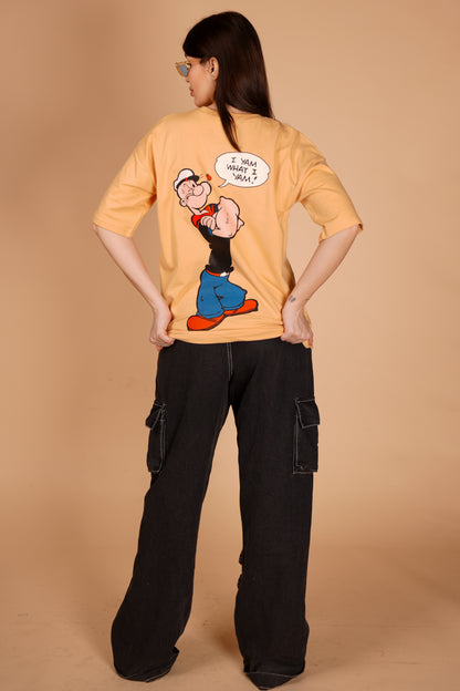 POPEYE BEIGE OVERSIZED T-SHIRT