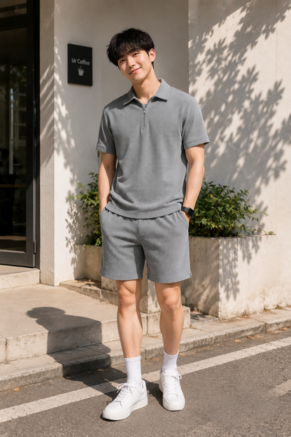 Grey Waffle Cord Set