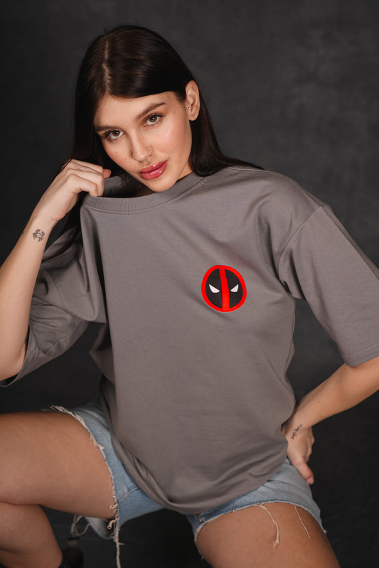 DEADPOOL GREY OVERSIZED T-SHIRT