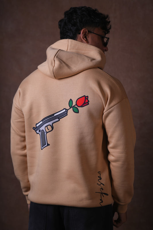 PEACE BEIGE HOODIE