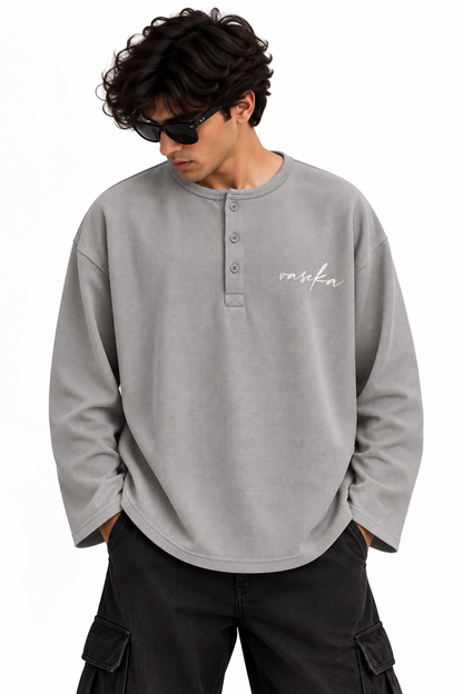 Burnout Waffle Henley