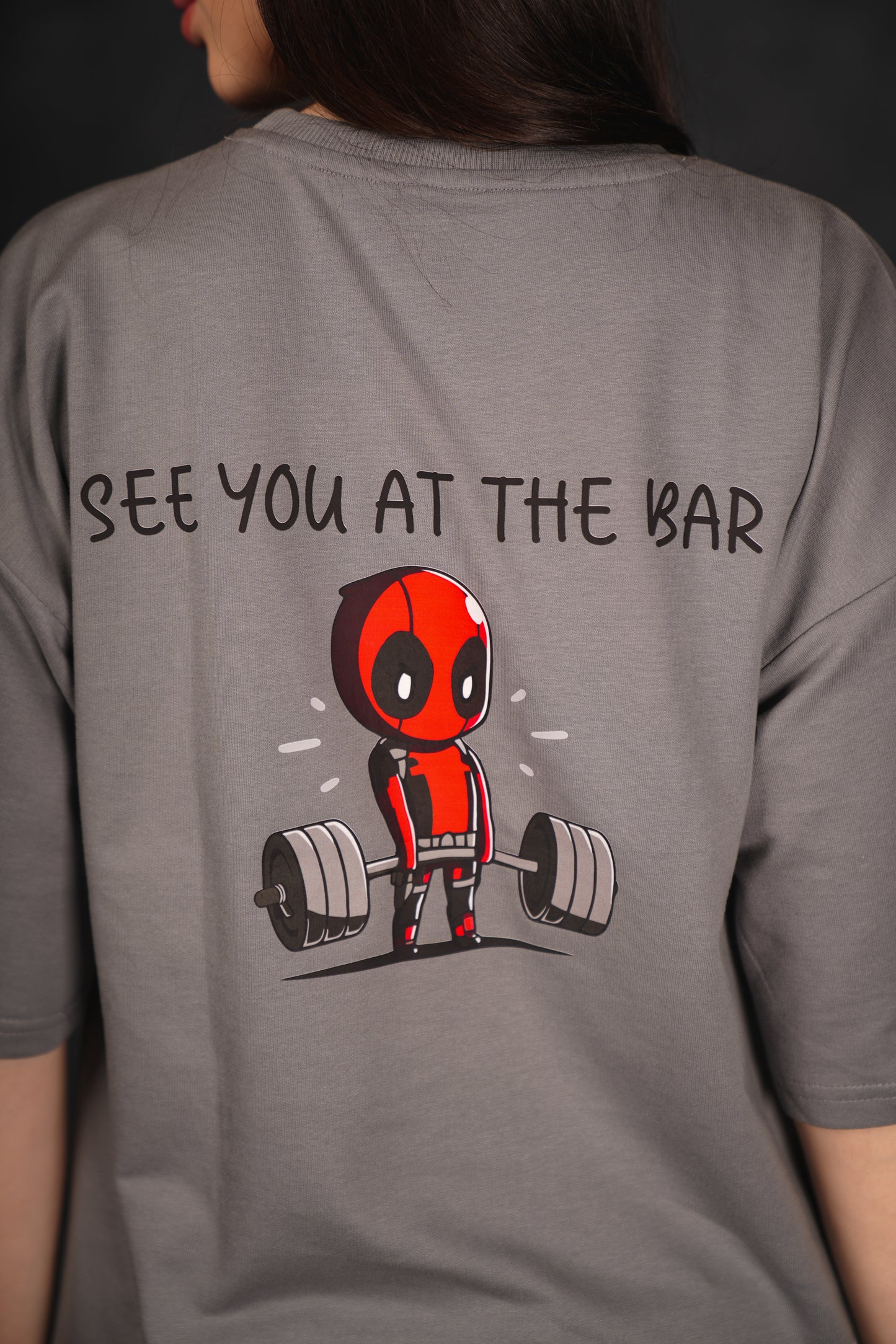 DEADPOOL GREY OVERSIZED T-SHIRT