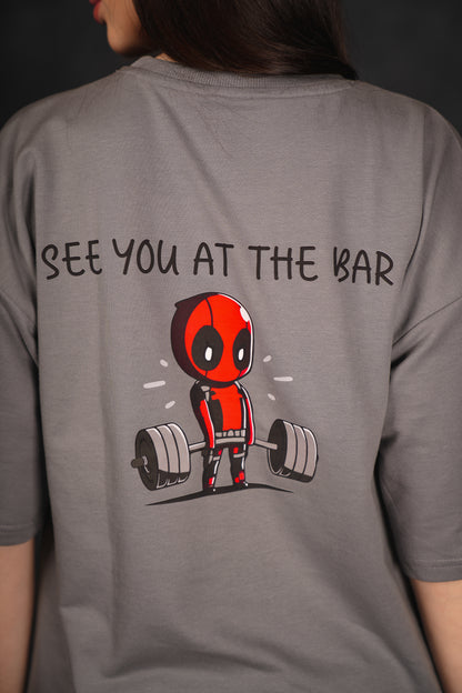 DEADPOOL GREY OVERSIZED T-SHIRT