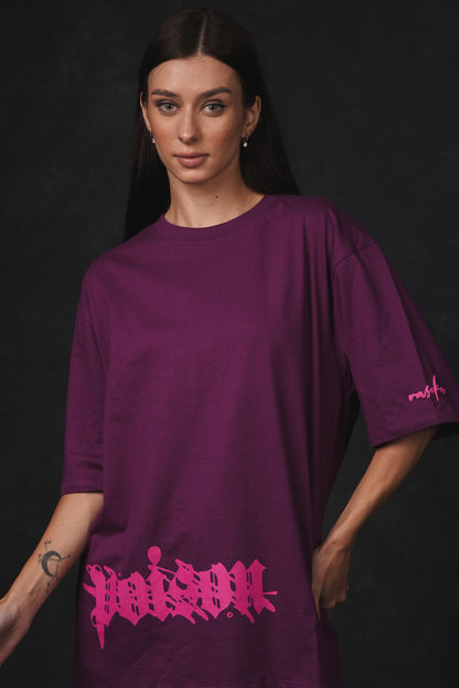 POISON/GANGSTER PURPLE OVERSIZED T-SHIRT