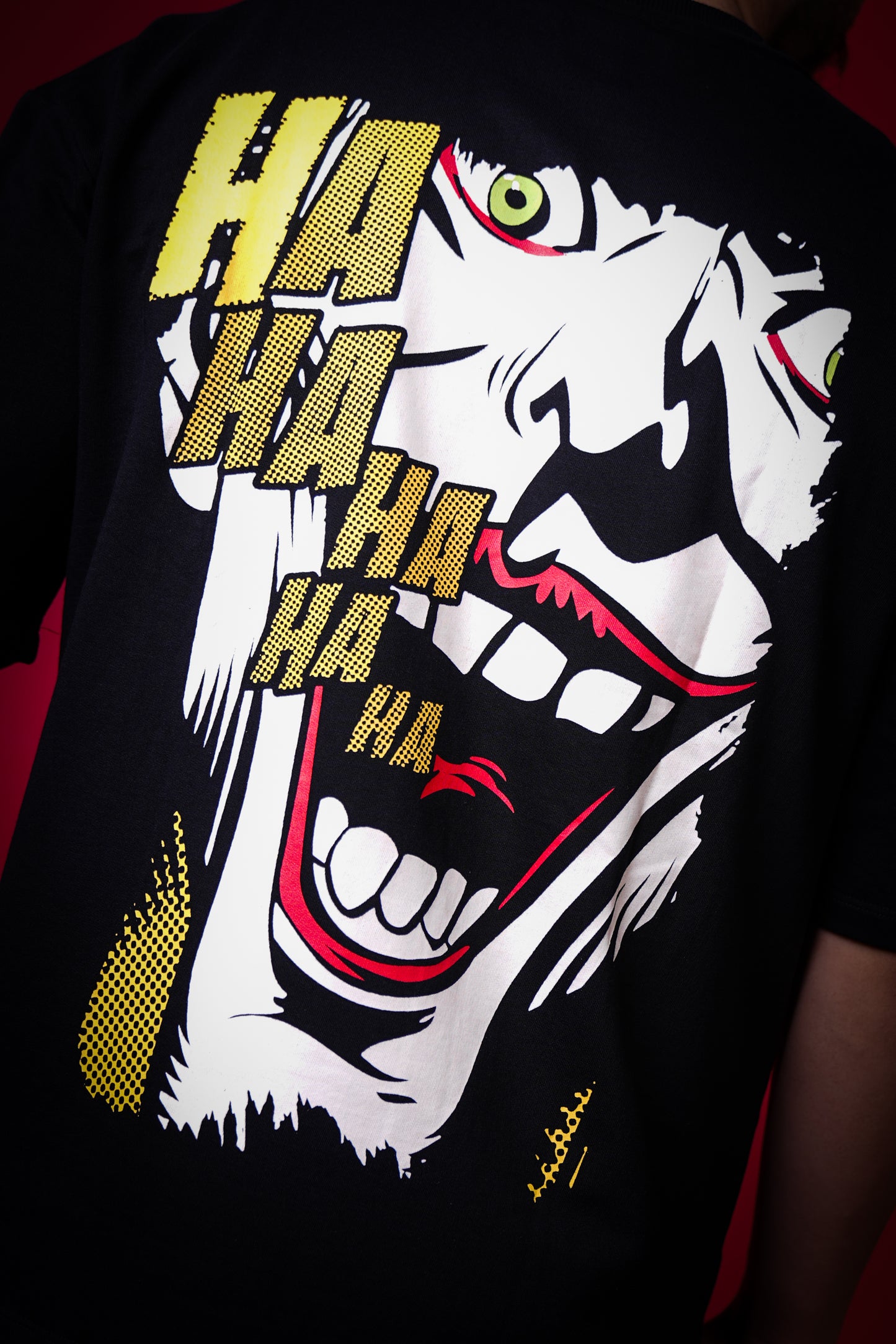 WHY SO SERIOUS : JOKER OVERSIZED BLACK T-SHIRT