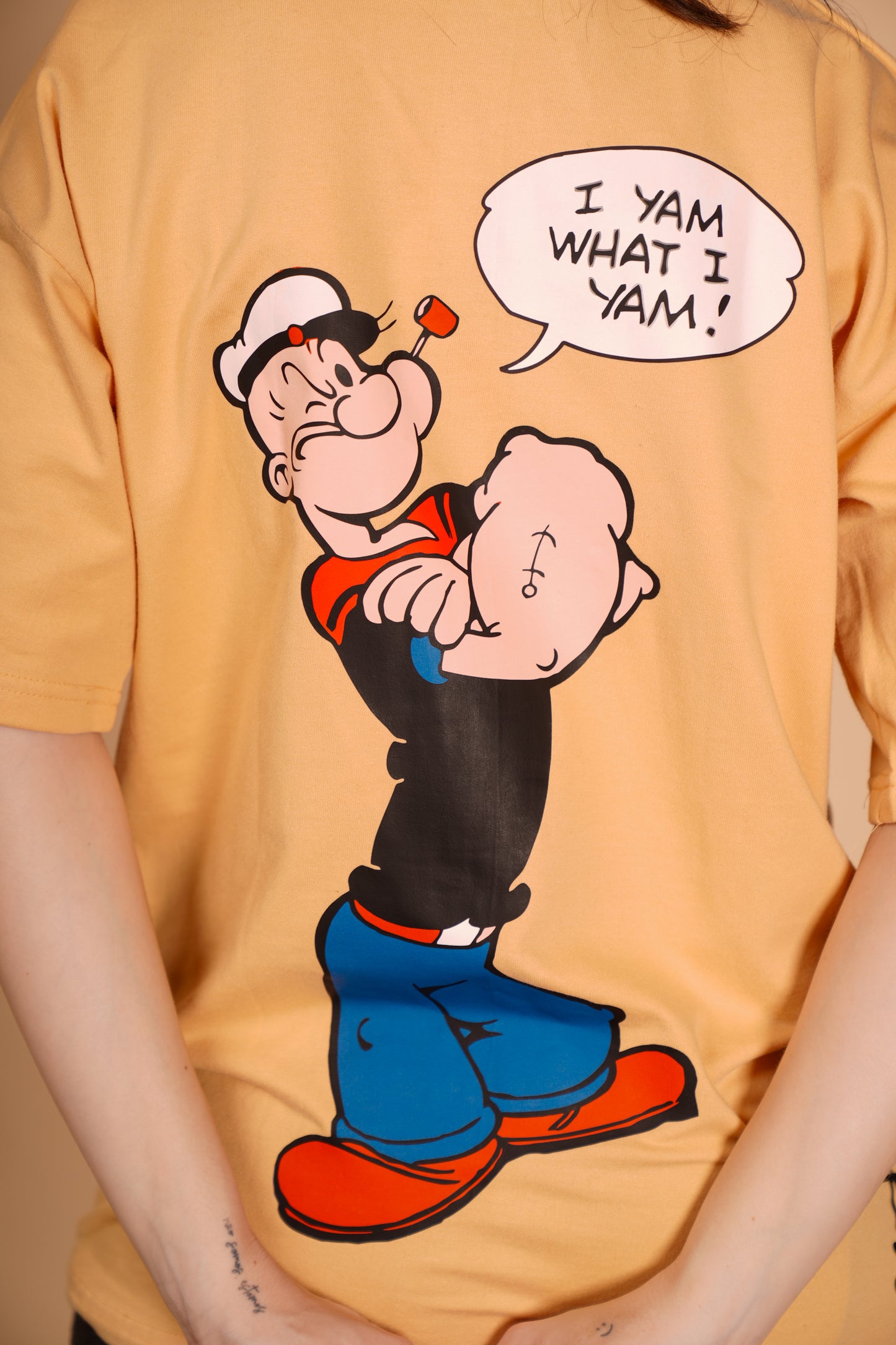 POPEYE BEIGE OVERSIZED T-SHIRT