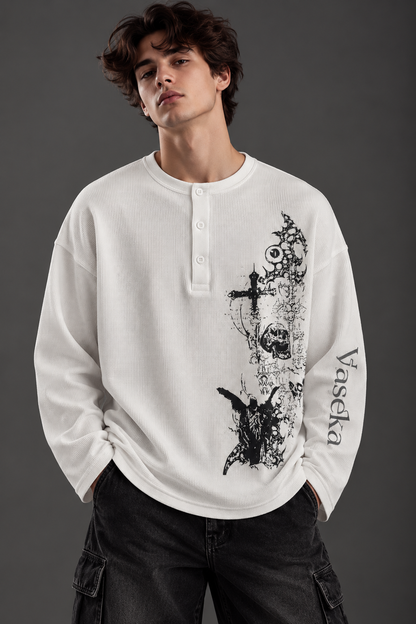 Shadow Cross Waffle Henley Tee