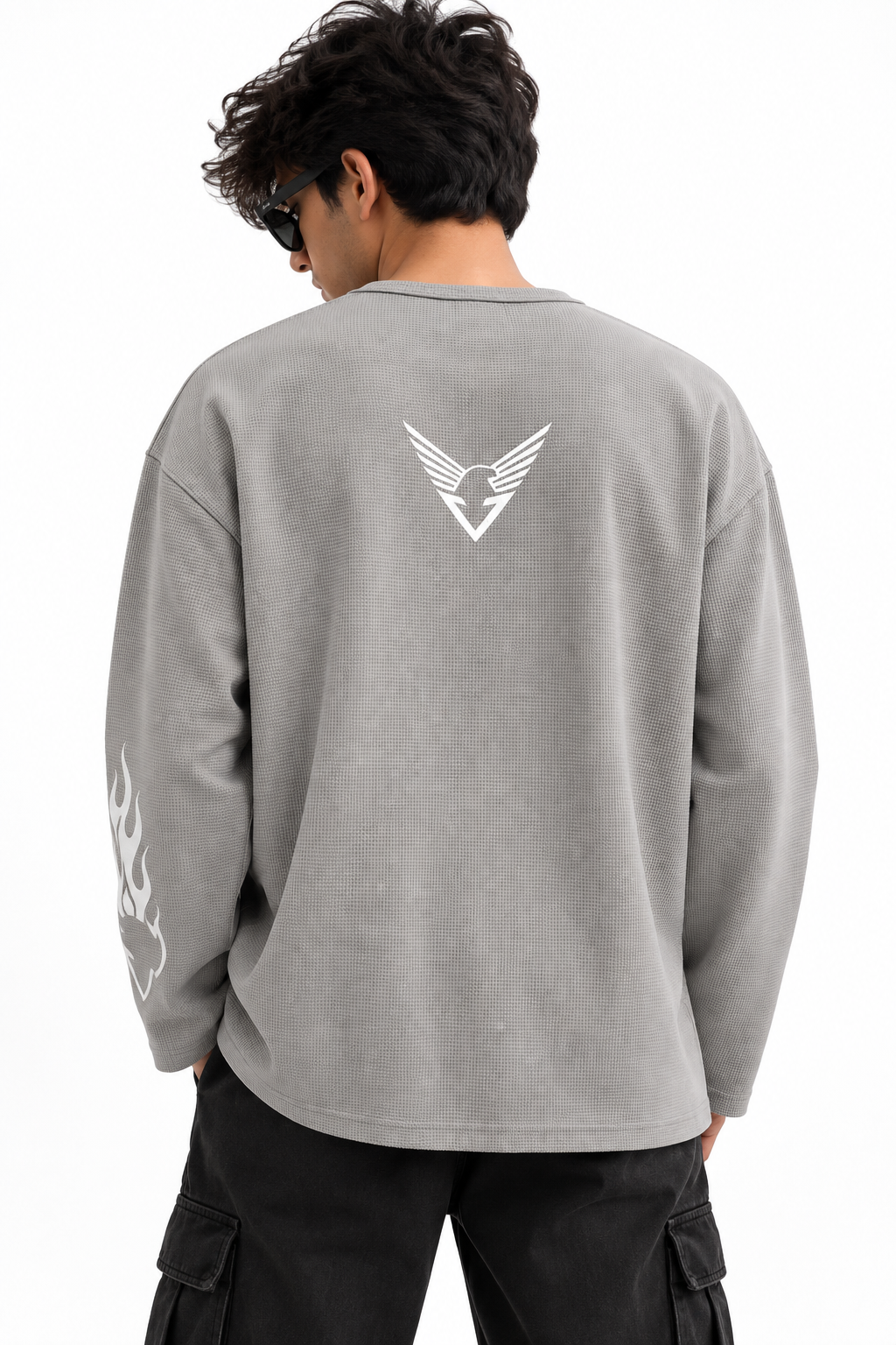 Flame Waffle Henley