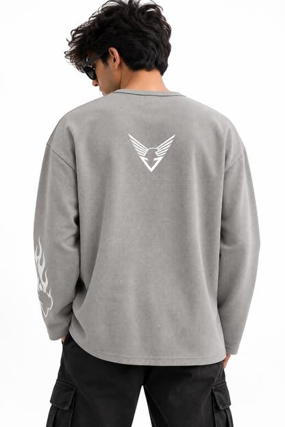 Flame Waffle Henley