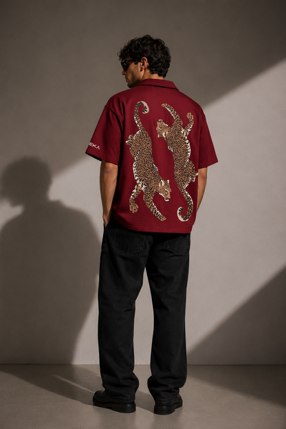 Wine Drop shoulder shrit