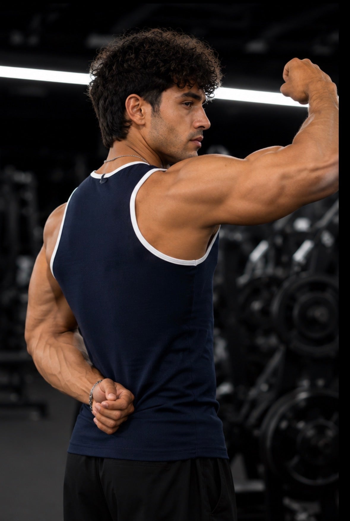 Navy Blue Rib Vest