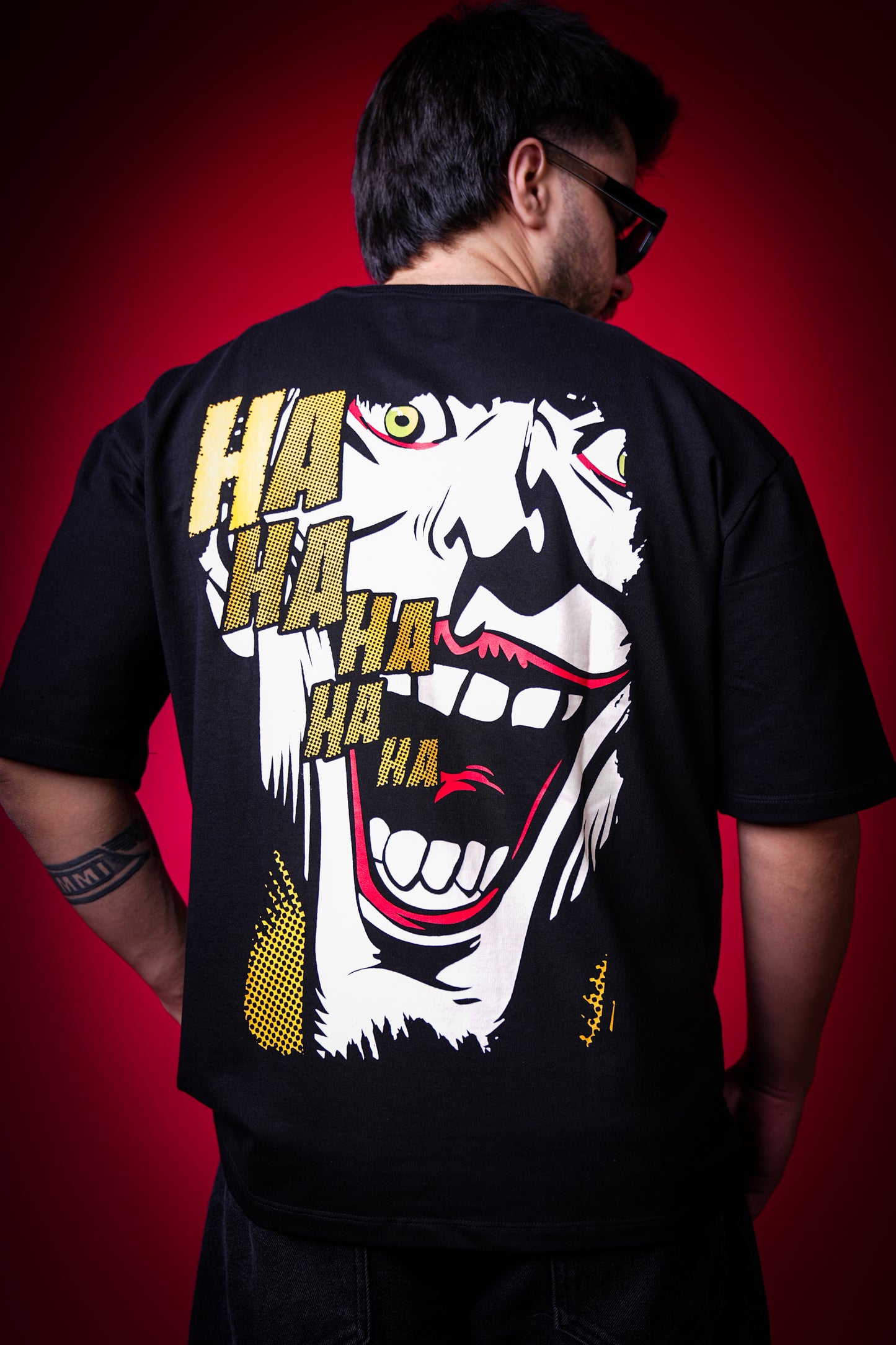 WHY SO SERIOUS : JOKER OVERSIZED BLACK T-SHIRT