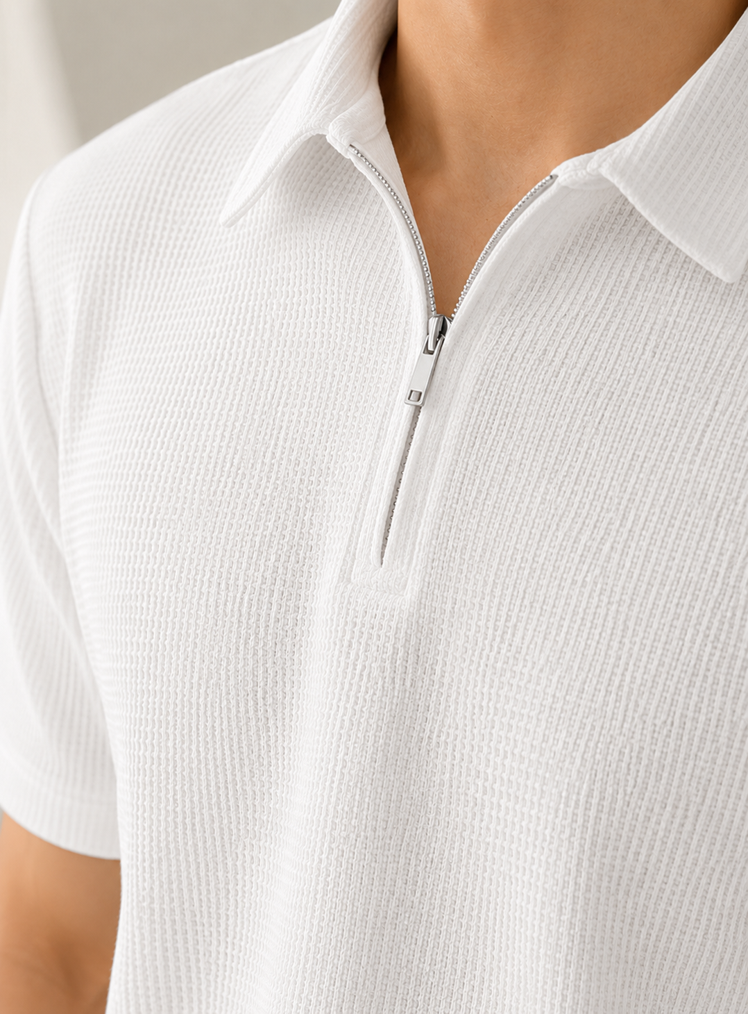 White Waffle Cord Set
