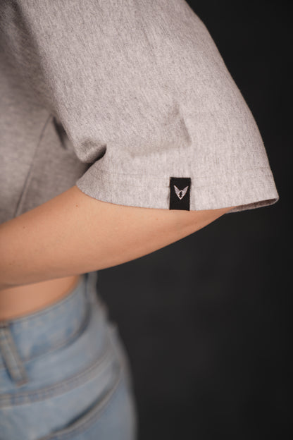 VASEKA CLASSIC GREY TEXTURED T-SHIRT