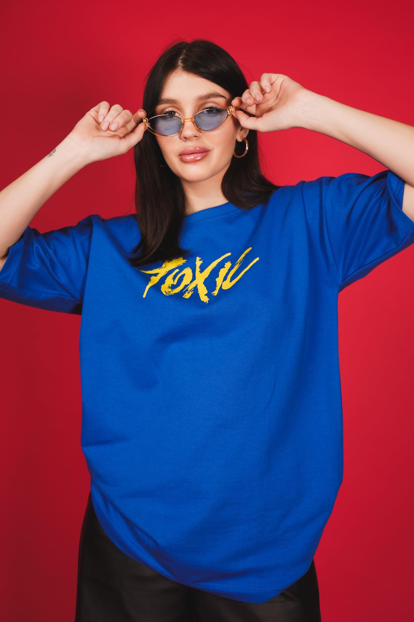 TOXIC ROYAL BLUE OVERSIZED T-SHIRT