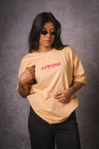 VINTAGE BEIGE OVERSIZED T-SHIRT
