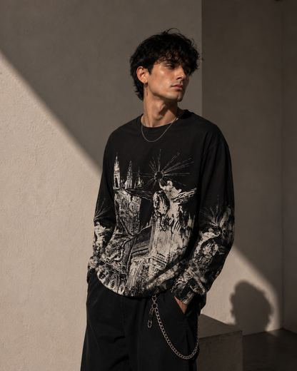 Dark Rider Black Long Sleeve Tee