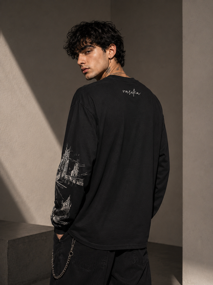 Dark Rider Black Long Sleeve Tee