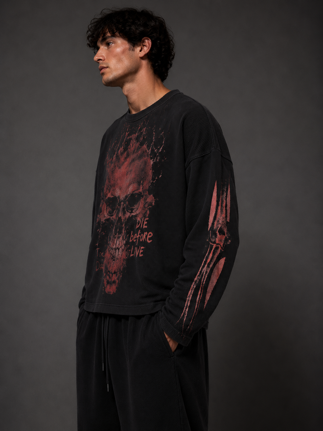 Die Before Live Waffle Tee