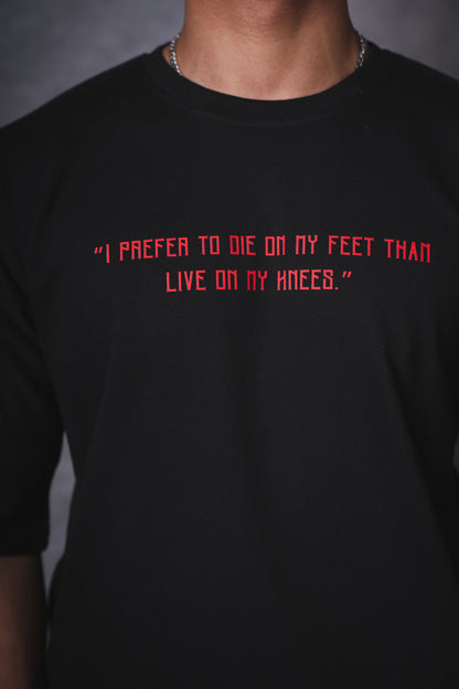 SPARTAN BLACK OVERSIZED T-SHIRT