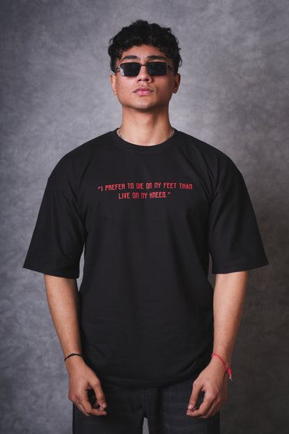 SPARTAN BLACK OVERSIZED T-SHIRT