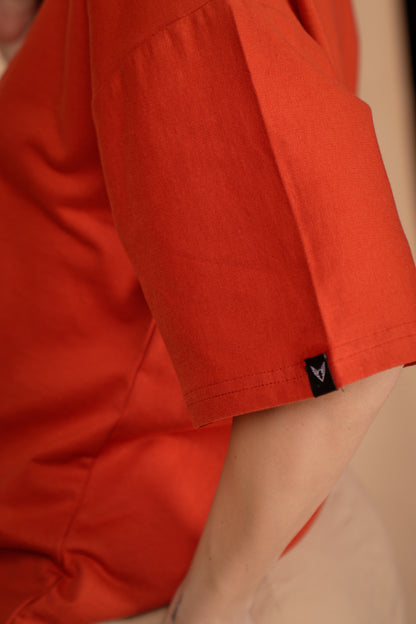 VASEKA CLASSIC RUST OVERSIZED T-SHIRT