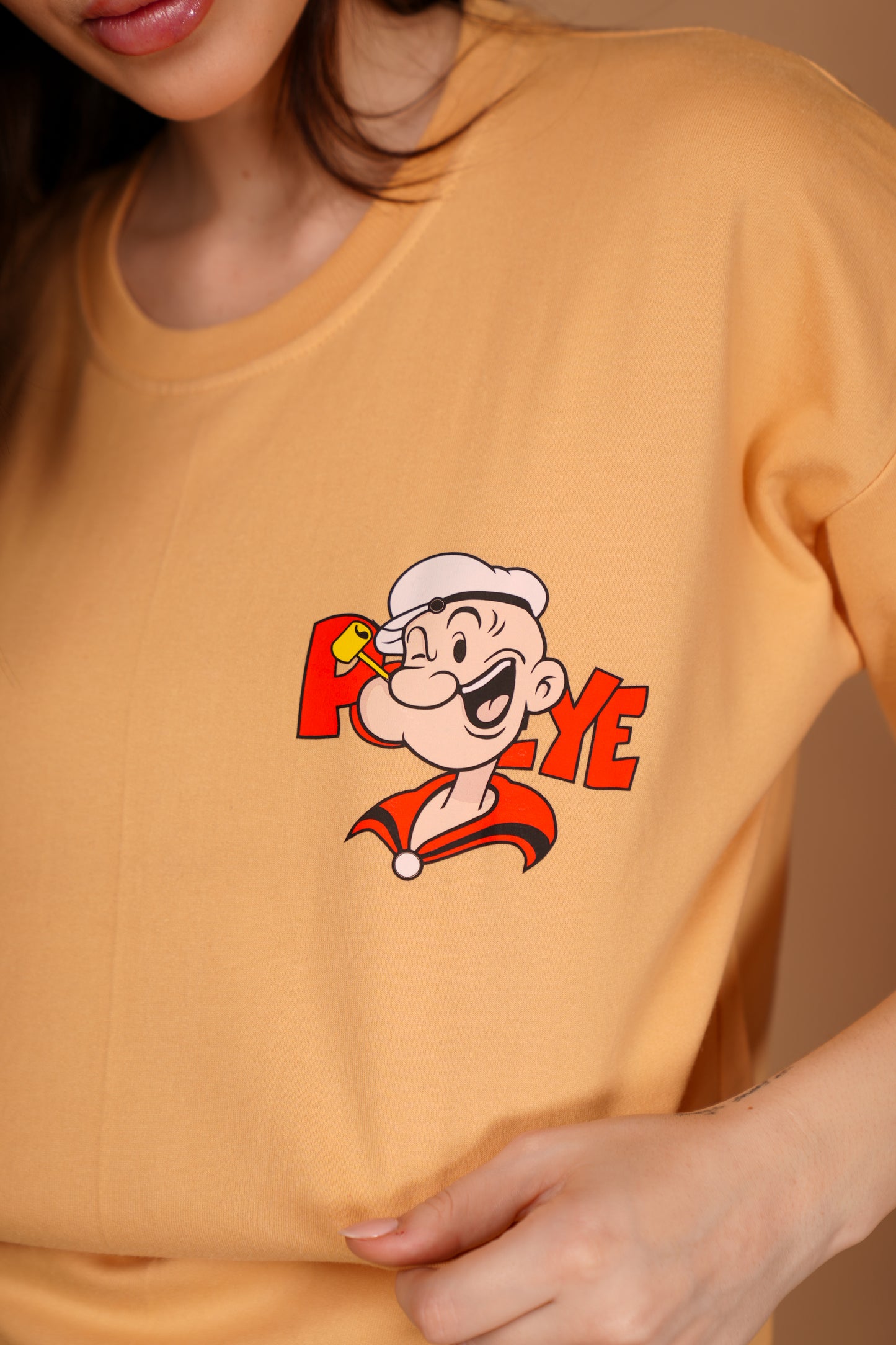 POPEYE BEIGE OVERSIZED T-SHIRT