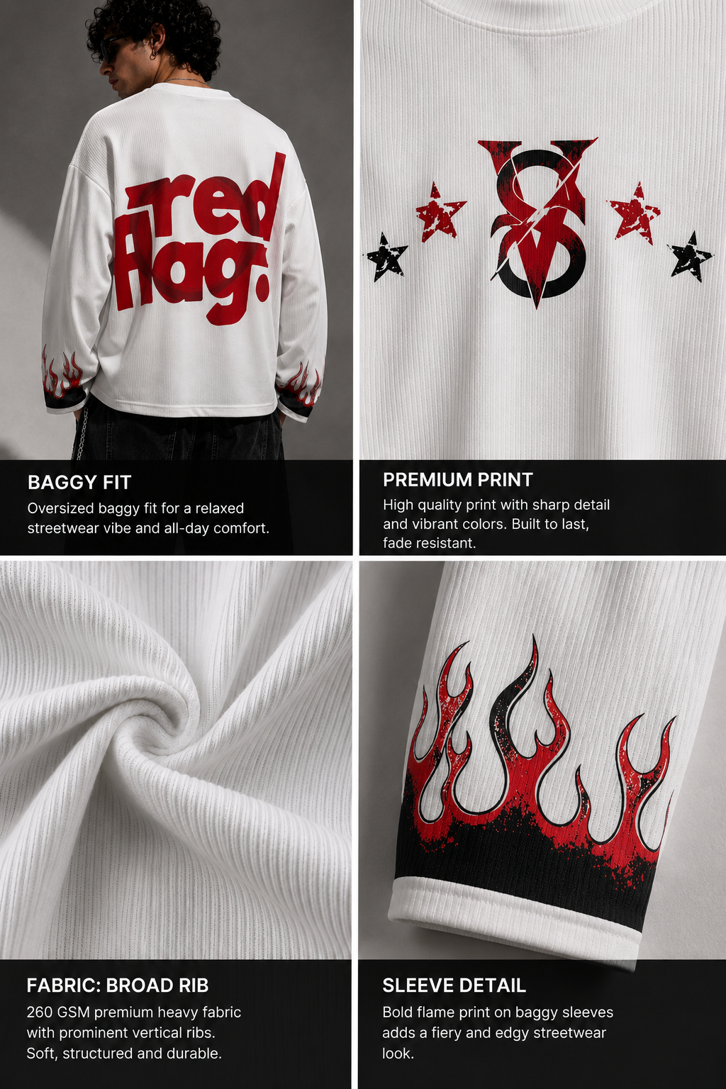 Red Flag Full Sleeve Tee