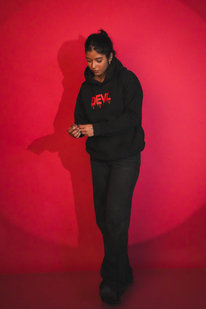 DEVILISH BLACK HOODIE
