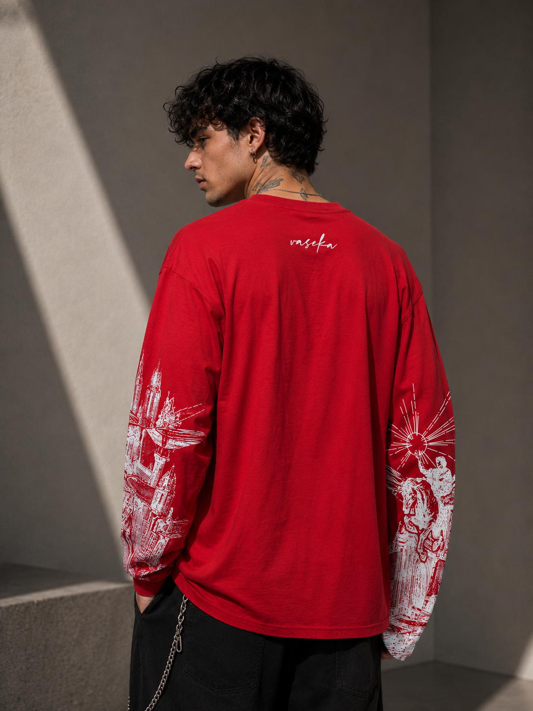 Dark Rider Red Long Sleeve Tee