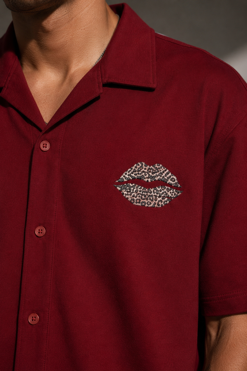 Wine Drop shoulder shrit