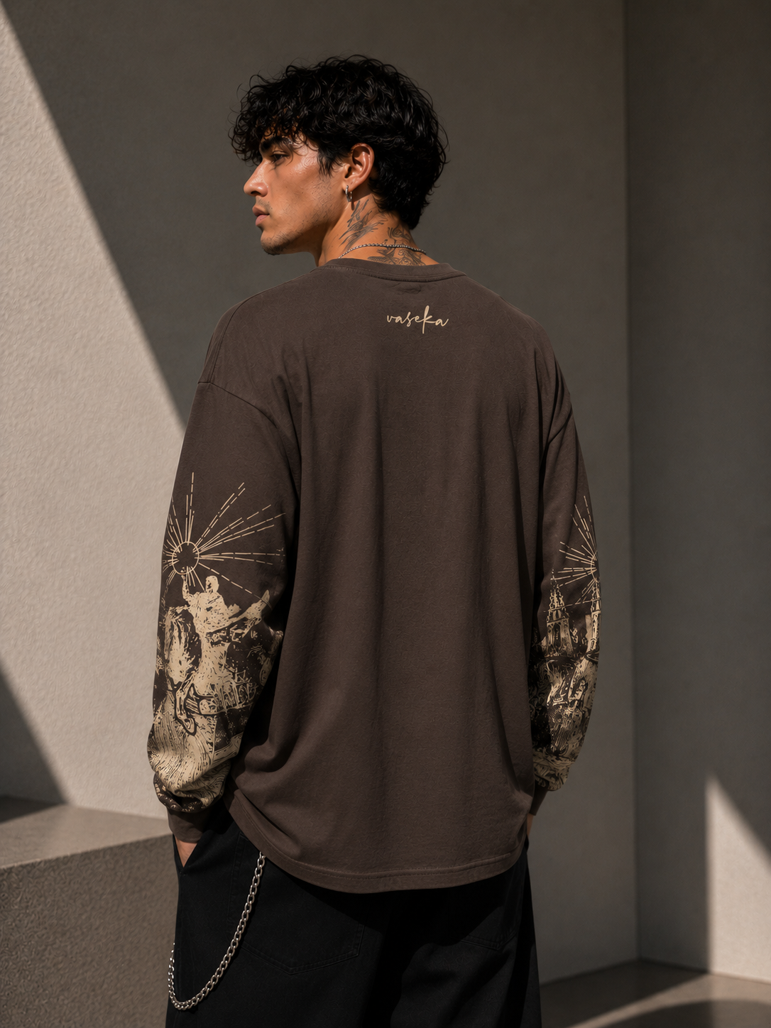 Dark Rider Brown Long Sleeve Tee