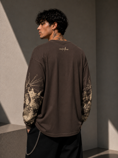 Dark Rider Brown Long Sleeve Tee