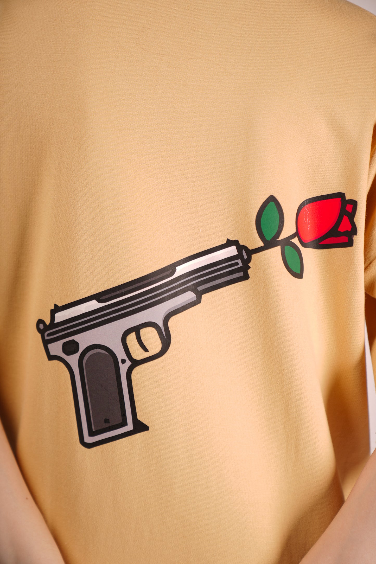 PEACE BEIGE OVERSIZED T-SHIRT