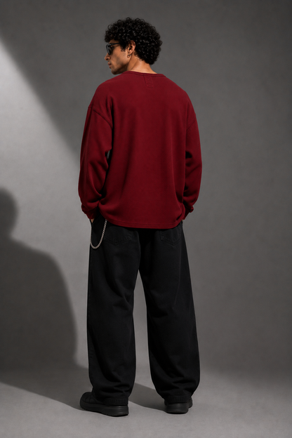 Cherry Waffle Henley