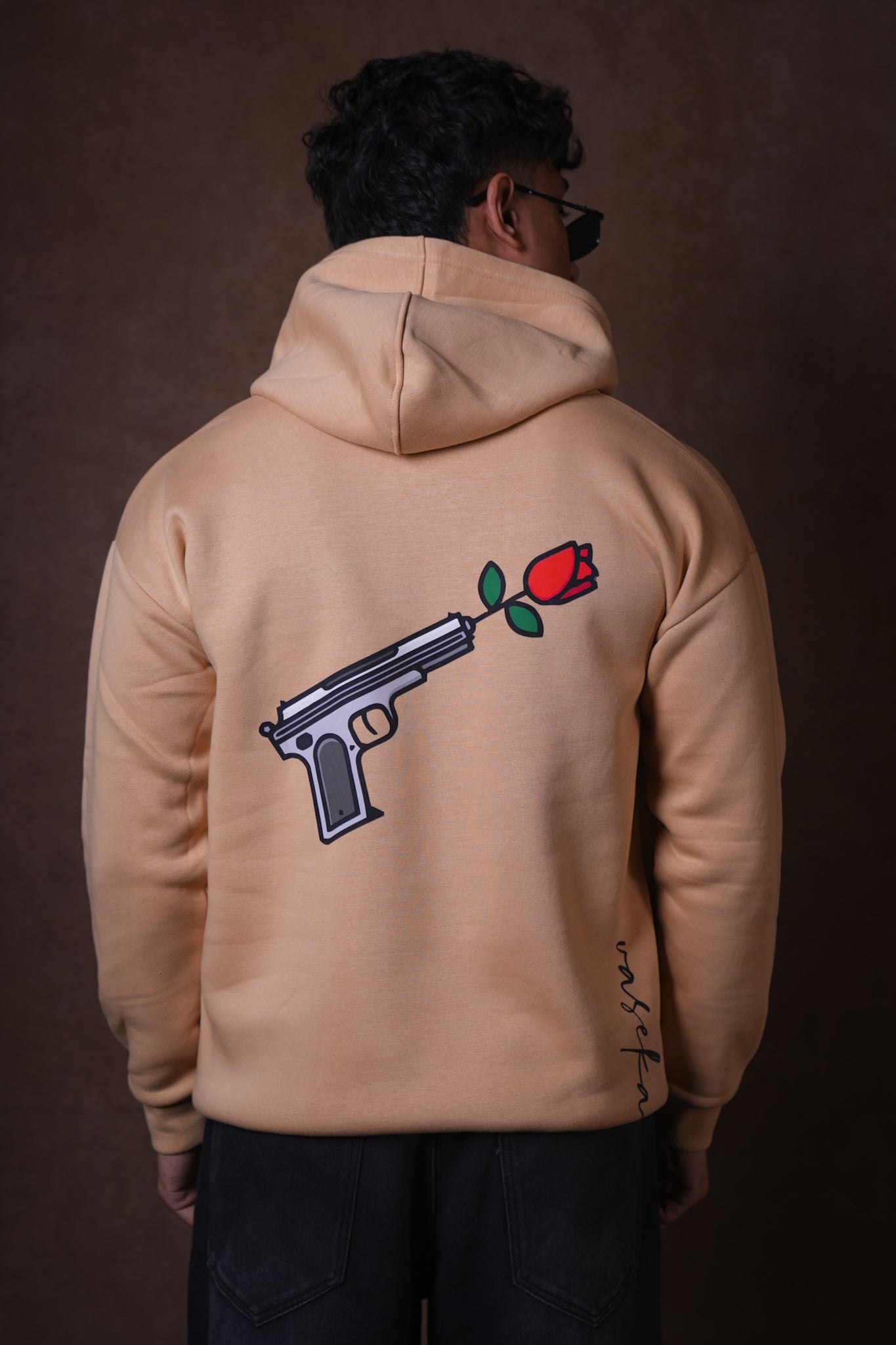 PEACE BEIGE HOODIE
