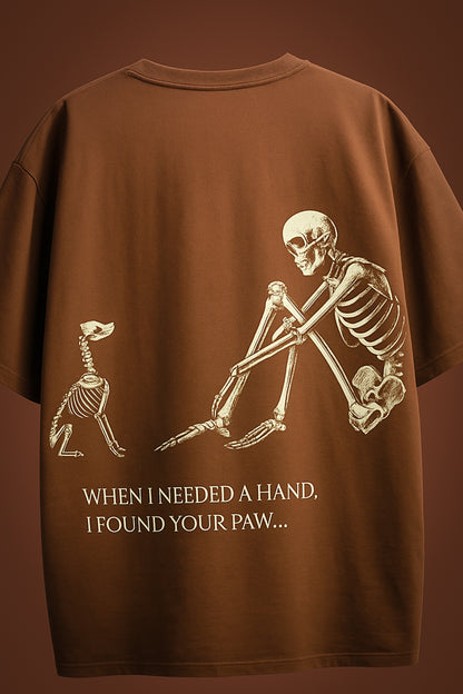 PAW BROWN OVERSIZED T-SHIRT