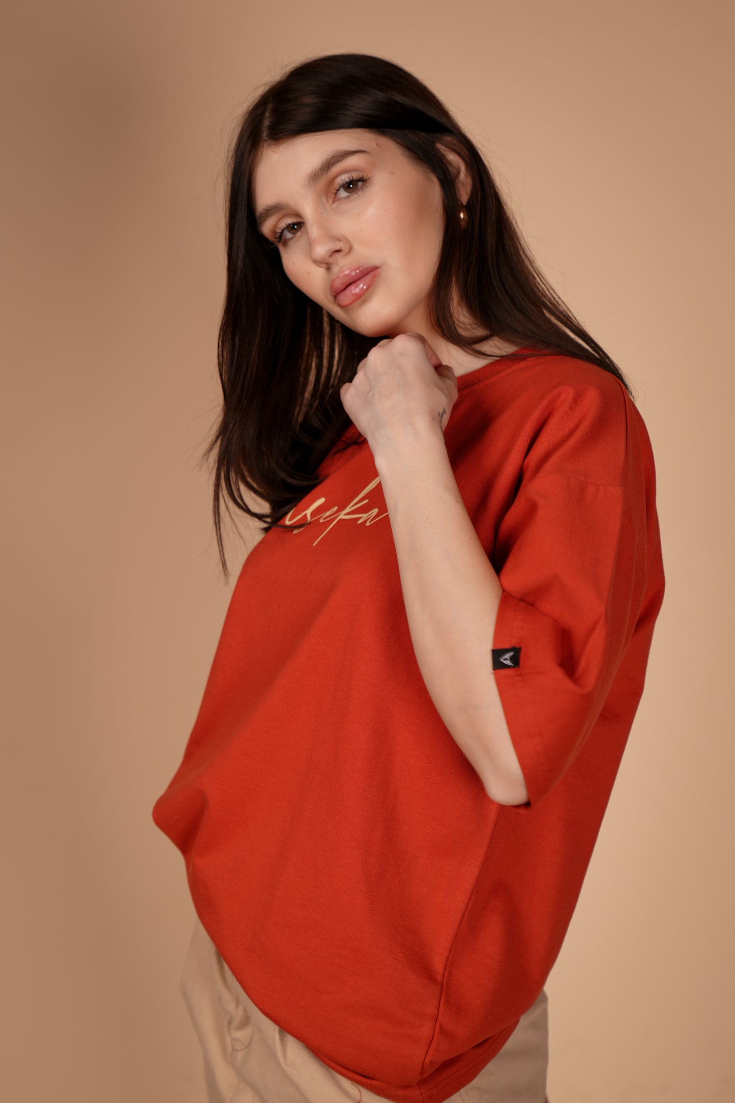 VASEKA CLASSIC RUST OVERSIZED T-SHIRT