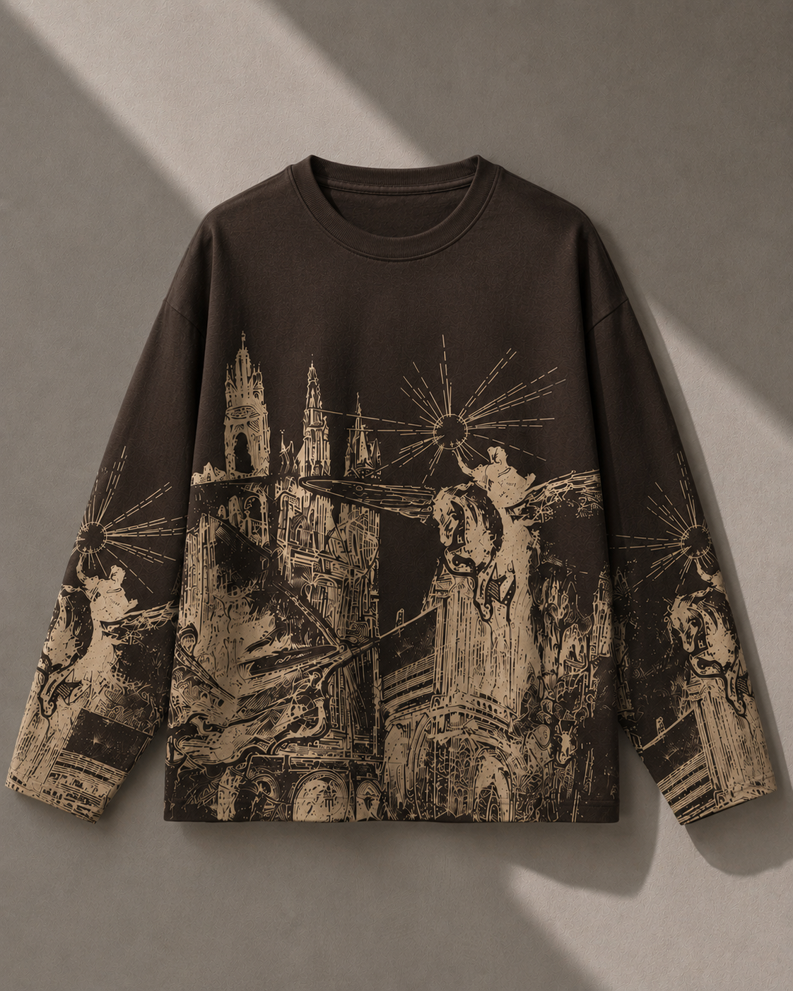 Dark Rider Brown Long Sleeve Tee