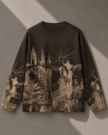 Dark Rider Brown Long Sleeve Tee