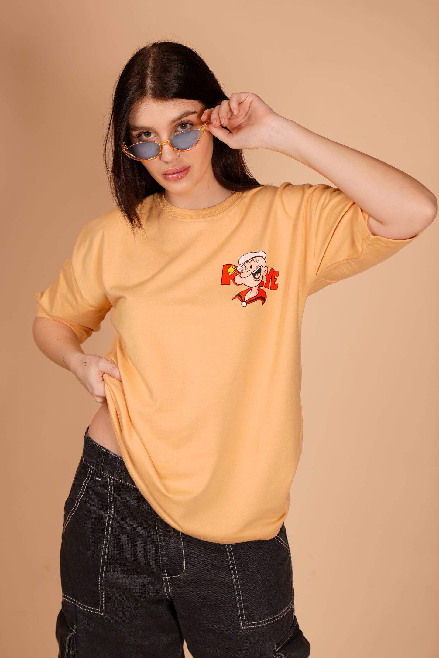 POPEYE BEIGE OVERSIZED T-SHIRT