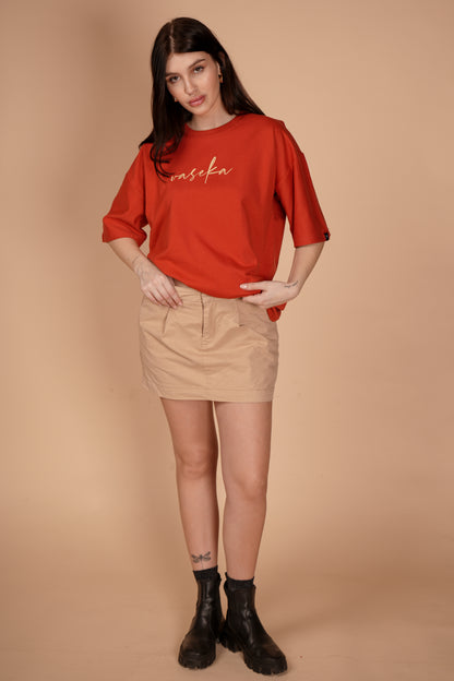 VASEKA CLASSIC RUST OVERSIZED T-SHIRT